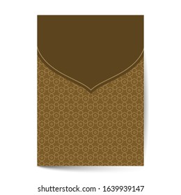 Luxury cover page design with pattern background, antique greeting card, ornate page cover, ornamental pattern template for design