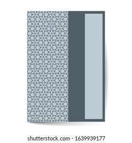 Luxury cover page design with pattern background, antique greeting card, ornate page cover, ornamental pattern template for design