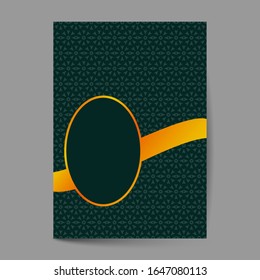 Luxury cover page design with pattern background, antique greeting card, ornate page cover, ornamental pattern template for design