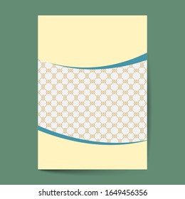 Luxuriöses Titeldesign mit Musterhintergrund, antike Grußkarte, verzierte Seitenabdeckung, Ziermuster-Vorlage für Design