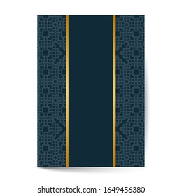 Luxury cover page design with pattern background, antique greeting card, ornate page cover, ornamental pattern template for design