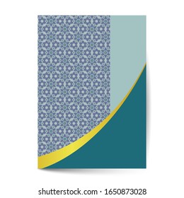 Luxury cover page design with pattern background, antique greeting card, ornate page cover, ornamental pattern template for design