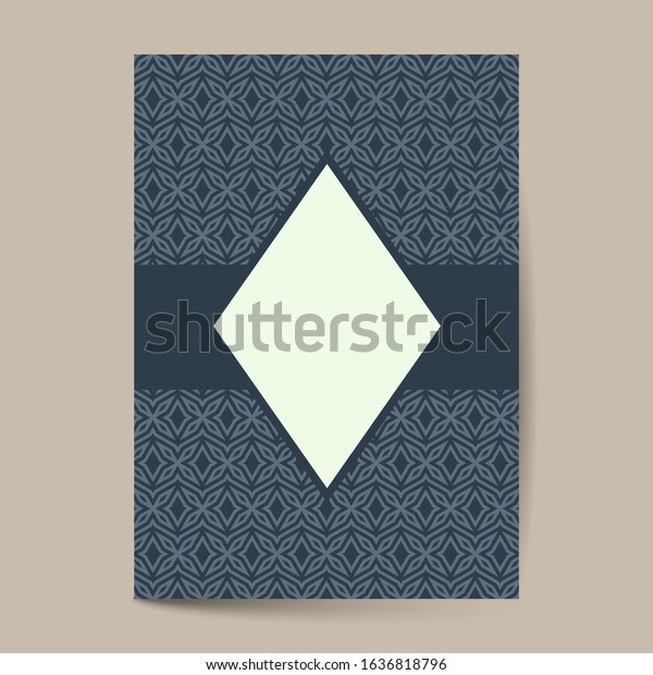 Luxury cover page design with pattern background,\
antique greeting card, ornate page cover, ornamental pattern\
template for design