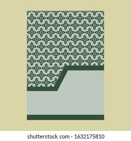 Luxury cover page with pattern design for flyer, magazines, , book cover, banners. Hipster Decorative retro greeting card or invitation design.