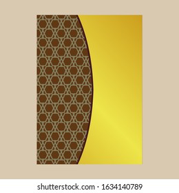 Luxury cover page with pattern design for flyer, magazines, , book cover, banners. Hipster Decorative retro greeting card or invitation design.