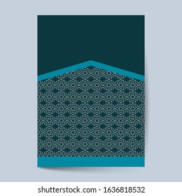 Luxury cover page with pattern design for flyer, magazines, , book cover, banners. Hipster Decorative retro greeting card or invitation design.
