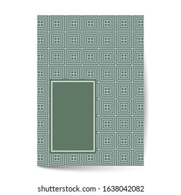 Luxury cover page with pattern design for flyer, magazines, , book cover, banners. Hipster Decorative retro greeting card or invitation design.