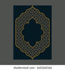 luxury cover page with Vintage ornamental frame, rich, royal, luxury design, creative, trendy gold element for page and web decoration on black abstract background
