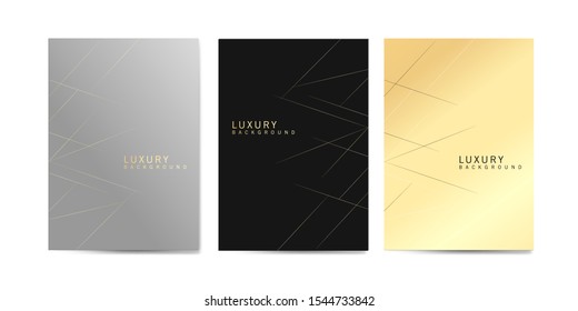 Luxury Covers set with minimal design. Cool geometric backgrounds for your design. Applicable for Banners, Placards, Posters, Flyers etc. Eps10 vector