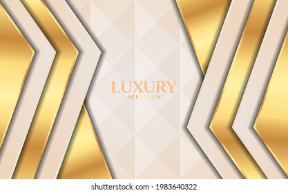 Luxury cream shade background with line golden elements.