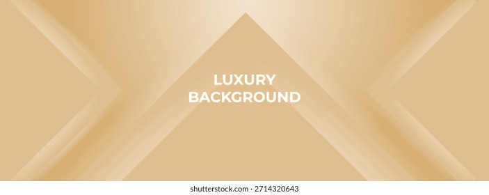 Luxury Cream and triangle abstract Background with golden lines. Elegant wave shape for premium design, branding layout, and wedding event.