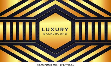 Luxury creative abstract shape metallic background design template