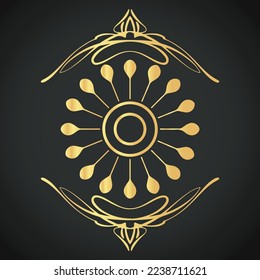 Luxury creative and beautiful ornament vector designs on colorful background 