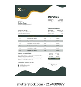 Luxury Creative Corporate Unique Invoice Design Template