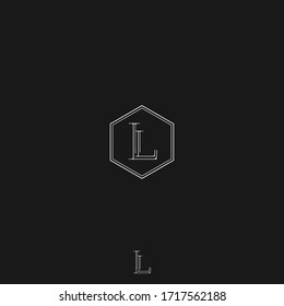 Logotipo Creative doble L, LL con o sin hexágono