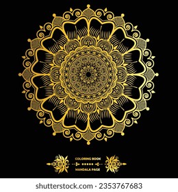 Luxury Creative flower mandala coloring book