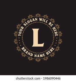 Luxury creative letter L logo for company, L letter logo free vector