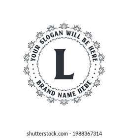 Luxury creative letter L logo for company, L letter logo free vector