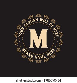 Luxury creative letter M logo for company, M letter logo free vector