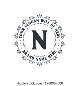 Logotipo de letra creativa de lujo N para la compañía, vectores libres del logotipo de la letra N