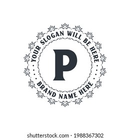 Luxury creative letter P logo for company, P letter logo free vector