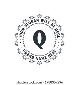 Luxury creative letter Q logo for company, Q letter logo free vector