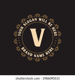 Luxury creative letter V logo for company, V letter logo free vector