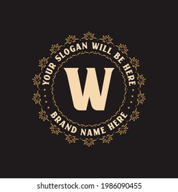 Luxury creative letter W logo for company, W letter logo free vector