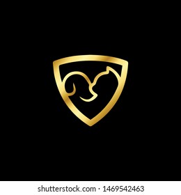 Luxury and creative logo design Dog and Cat vector template