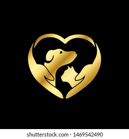 Luxury and creative logo design Dog and Cat vector template