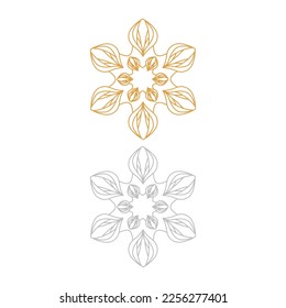 Mandala creativa de lujo perfecto como logotipo para Spa, Ayurveda, Sala de Meditación aislada en blanco