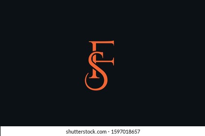Luxury Creative and Minimal Initial based SF FS Logo design template