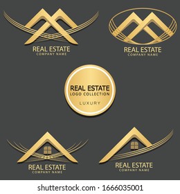 Luxury Creative Real Estate vector logo design template. House abstract concept icon.