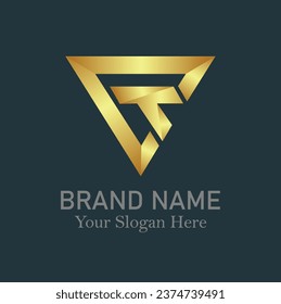 Gráficos vectoriales de diseño de logotipo T de lujo y creativo
