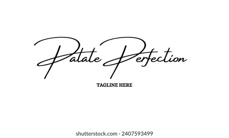 Luxury creative and unique signature logo design Food logo design handwriting signature style vector template Signature Logo Template elegant design logo Sign Symbol template vector icon.