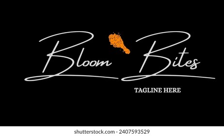 Luxury creative and unique signature logo design Food logo design handwriting signature style vector template Signature Logo Template elegant design logo Sign Symbol template vector icon.