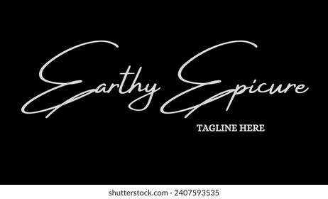 Luxury creative and unique signature logo design Food logo design handwriting signature style vector template Signature Logo Template elegant design logo Sign Symbol template vector icon.