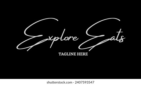 Luxury creative and unique signature logo design Food logo design handwriting signature style vector template Signature Logo Template elegant design logo Sign Symbol template vector icon.