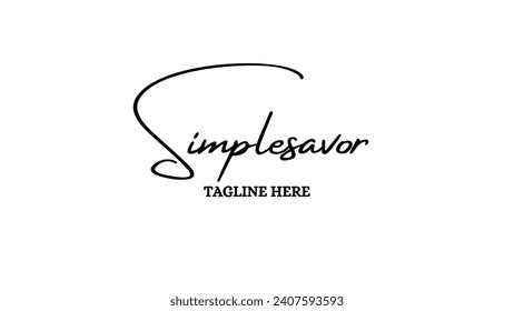 Luxury creative and unique signature logo design Food logo design handwriting signature style vector template Signature Logo Template elegant design logo Sign Symbol template vector icon.