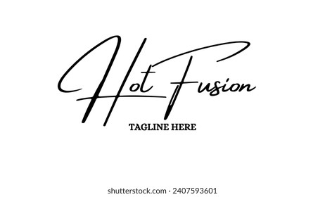 Luxury creative and unique signature logo design Food logo design handwriting signature style vector template Signature Logo Template elegant design logo Sign Symbol template vector icon.
