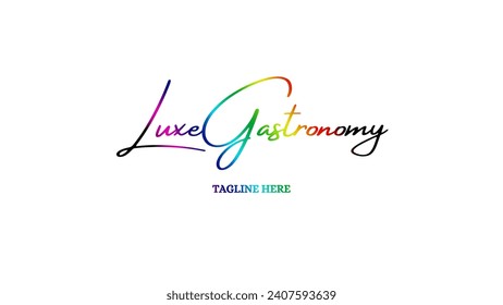 Luxury creative and unique signature logo design Food logo design handwriting signature style vector template Signature Logo Template elegant design logo Sign Symbol template vector icon.