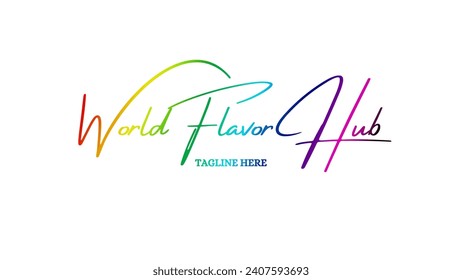Luxury creative and unique signature logo design Food logo design handwriting signature style vector template Signature Logo Template elegant design logo Sign Symbol template vector icon.