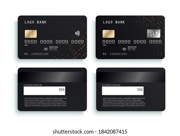 Luxury credit card template design. With inspiration from the abstract. Vector illustration. Credit debit card mockup
