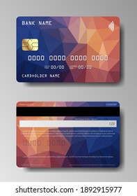 Luxury credit card two sides template design. With inspiration from the abstract.