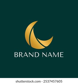 Luxury Crescent Moon Logo Concept