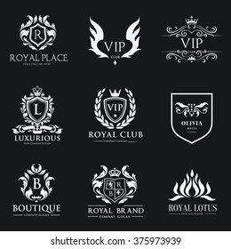 Luxury Crest logo collection Royal ,Boutique, Hotel and Fashion Brand Identity  