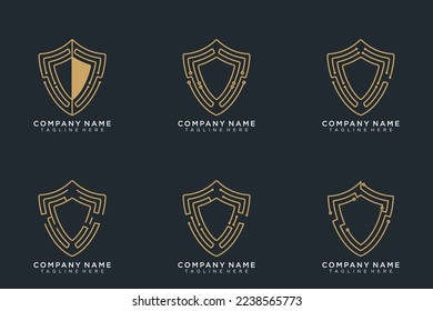 Luxury and Crest logo element with Crown, Wing, Emblem, Ribbon, Lion, Heraldic Monogram in Vintage style design elements