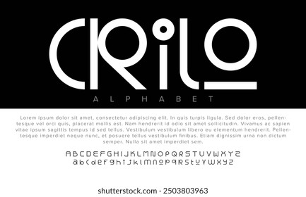 Luxury Crilo alphabet letters font for logo