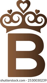 Luxury Crown B logo design. Simple Crown B logo vectors royalty free. B logo design. monogram design. Modern B unique logo best icon. q business icon template arts. Letters p icon design