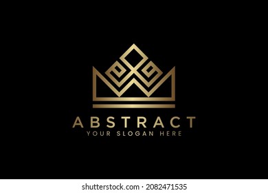 luxury crown elegant royal logo